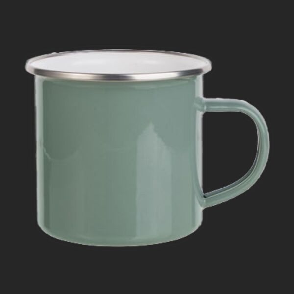 Grey Green Enamel Mug Thumbnail